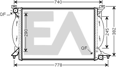 EACLIMA 31R02092 - Радіатор, охолодження двигуна autocars.com.ua