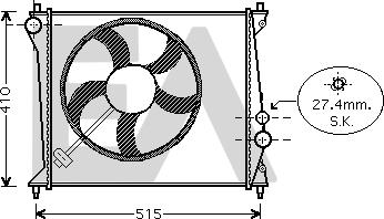 EACLIMA 31R02093 - Радіатор, охолодження двигуна autocars.com.ua