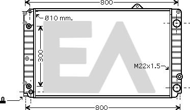 EACLIMA 31R02098 - Радіатор, охолодження двигуна autocars.com.ua