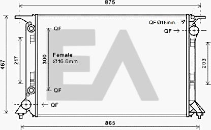 EACLIMA 31R02106 - Радіатор, охолодження двигуна autocars.com.ua