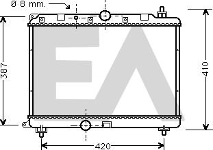 EACLIMA 31R05025 - Радіатор, охолодження двигуна autocars.com.ua