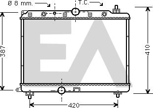 EACLIMA 31R05037 - Радіатор, охолодження двигуна autocars.com.ua