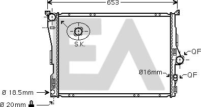 EACLIMA 31R07001 - Радіатор, охолодження двигуна autocars.com.ua