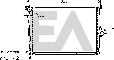 EACLIMA 31R07095 - Радіатор, охолодження двигуна autocars.com.ua