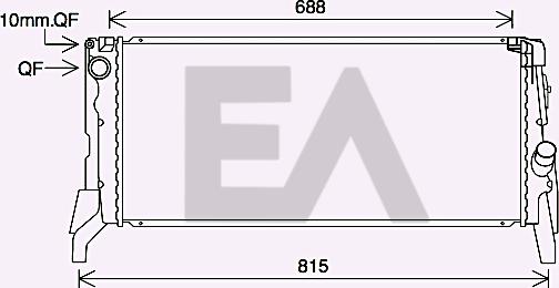 EACLIMA 31R07120 - Радіатор, охолодження двигуна autocars.com.ua