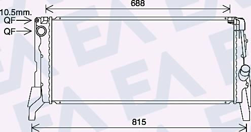 EACLIMA 31R07158 - Радіатор, охолодження двигуна autocars.com.ua