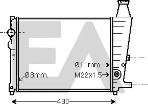 EACLIMA 31R10007 - Радіатор, охолодження двигуна autocars.com.ua