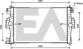 EACLIMA 31R10042 - Радіатор, охолодження двигуна autocars.com.ua