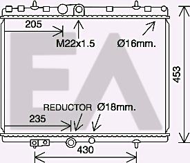 EACLIMA 31R10043 - Радіатор, охолодження двигуна autocars.com.ua