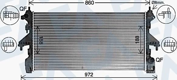 EACLIMA 31R10114 - Радіатор, охолодження двигуна autocars.com.ua