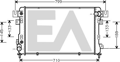 EACLIMA 31R12005 - Радіатор, охолодження двигуна autocars.com.ua