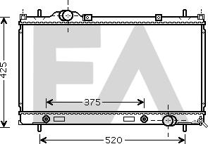 EACLIMA 31R12022 - Радіатор, охолодження двигуна autocars.com.ua