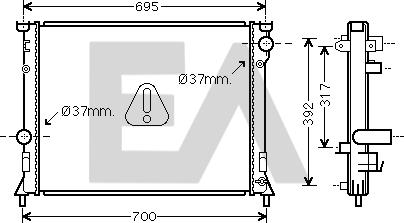 EACLIMA 31R12031 - Радіатор, охолодження двигуна autocars.com.ua
