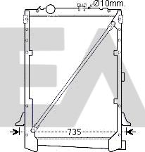 EACLIMA 31R16015 - Радіатор, охолодження двигуна autocars.com.ua
