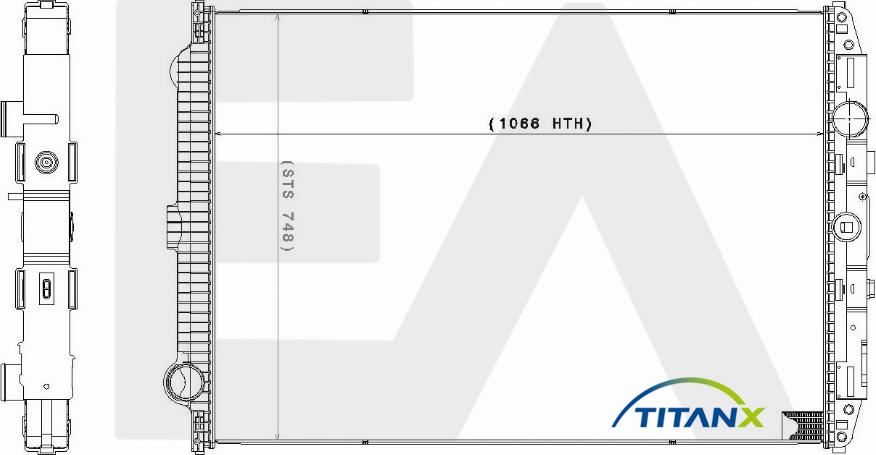EACLIMA 31R16018T - Радіатор, охолодження двигуна autocars.com.ua