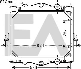 EACLIMA 31R16023 - Радіатор, охолодження двигуна autocars.com.ua