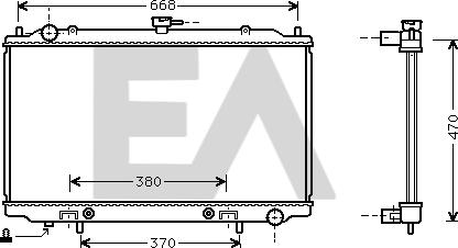 EACLIMA 31R18079 - Радіатор, охолодження двигуна autocars.com.ua