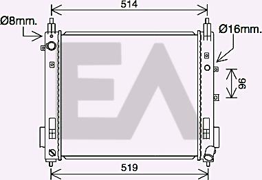 EACLIMA 31R18157 - Радіатор, охолодження двигуна autocars.com.ua