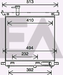 EACLIMA 31R18158 - Радіатор, охолодження двигуна autocars.com.ua