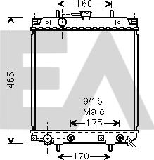 EACLIMA 31R19032 - Радіатор, охолодження двигуна autocars.com.ua