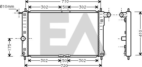 EACLIMA 31R20003 - Радіатор, охолодження двигуна autocars.com.ua