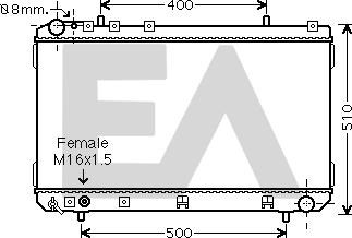 EACLIMA 31R20009 - Радіатор, охолодження двигуна autocars.com.ua