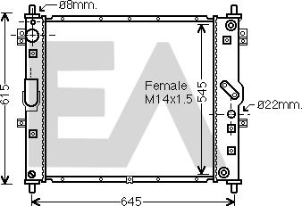 EACLIMA 31R20014 - Радіатор, охолодження двигуна autocars.com.ua