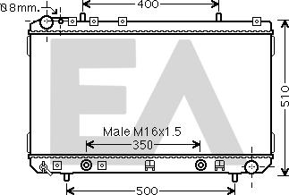 EACLIMA 31R20019 - Радіатор, охолодження двигуна autocars.com.ua