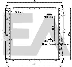 EACLIMA 31R20022 - Радіатор, охолодження двигуна autocars.com.ua