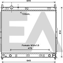 EACLIMA 31R20024 - Радіатор, охолодження двигуна autocars.com.ua