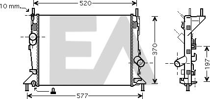 EACLIMA 31R22001 - Радіатор, охолодження двигуна autocars.com.ua