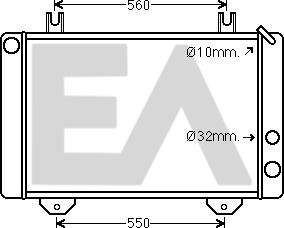 EACLIMA 31R22021 - Радіатор, охолодження двигуна autocars.com.ua