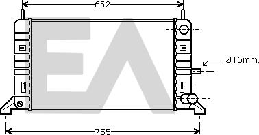 EACLIMA 31R22042 - Радіатор, охолодження двигуна autocars.com.ua