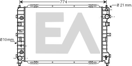 EACLIMA 31R22081 - Радіатор, охолодження двигуна autocars.com.ua