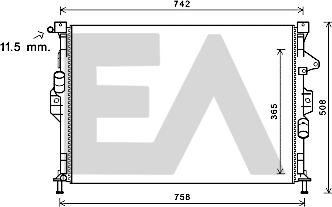 EACLIMA 31R22095 - Радіатор, охолодження двигуна autocars.com.ua