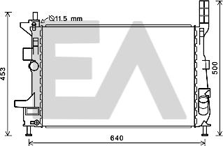 EACLIMA 31R22098 - Радіатор, охолодження двигуна autocars.com.ua