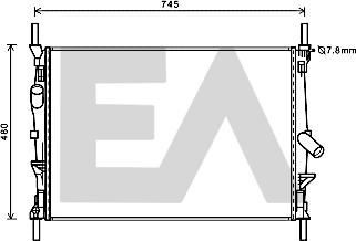 EACLIMA 31R22137 - Радіатор, охолодження двигуна autocars.com.ua