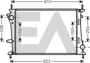 EACLIMA 31R25057 - Радіатор, охолодження двигуна autocars.com.ua