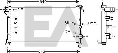 EACLIMA 31R25060 - Радіатор, охолодження двигуна autocars.com.ua
