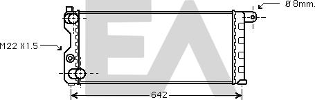 EACLIMA 31R25075 - Радіатор, охолодження двигуна autocars.com.ua