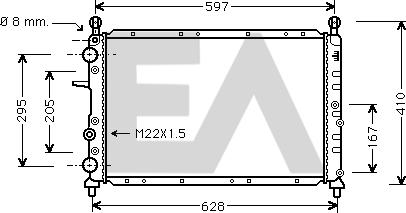 EACLIMA 31R25077 - Радіатор, охолодження двигуна autocars.com.ua