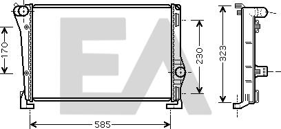 EACLIMA 31R25115 - Радіатор, охолодження двигуна autocars.com.ua