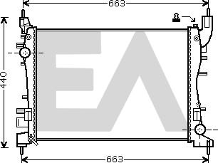 EACLIMA 31R25132 - Радіатор, охолодження двигуна autocars.com.ua