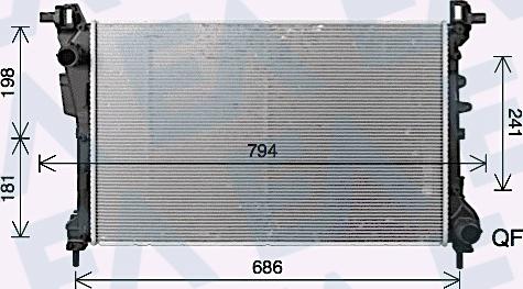 EACLIMA 31R25150 - Радіатор, охолодження двигуна autocars.com.ua