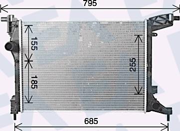 EACLIMA 31R25151 - Радіатор, охолодження двигуна autocars.com.ua