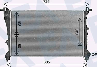EACLIMA 31R25152 - Радіатор, охолодження двигуна autocars.com.ua
