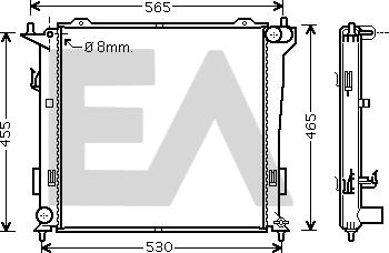 EACLIMA 31R28059 - Радіатор, охолодження двигуна autocars.com.ua
