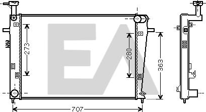 EACLIMA 31R28081 - Радіатор, охолодження двигуна autocars.com.ua