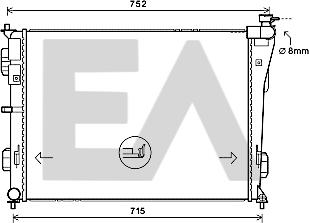 EACLIMA 31R28102 - Радіатор, охолодження двигуна autocars.com.ua
