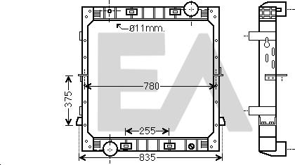 EACLIMA 31R30040 - Радіатор, охолодження двигуна autocars.com.ua